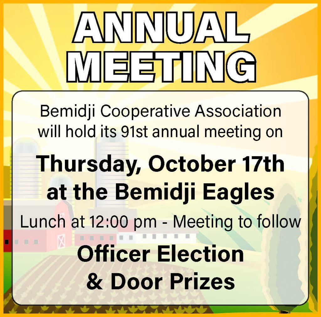 Bemidji Coop Annual Meeting 351725 - V1 - 4.966x4.900 Bemidji Retail BPB combo 2023